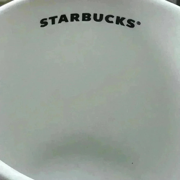 Set of Two STARBUCKS Ltd Edition Ceramic Coffee Cup 14oz Stone/Marble White Blue - Picture 8 of 8